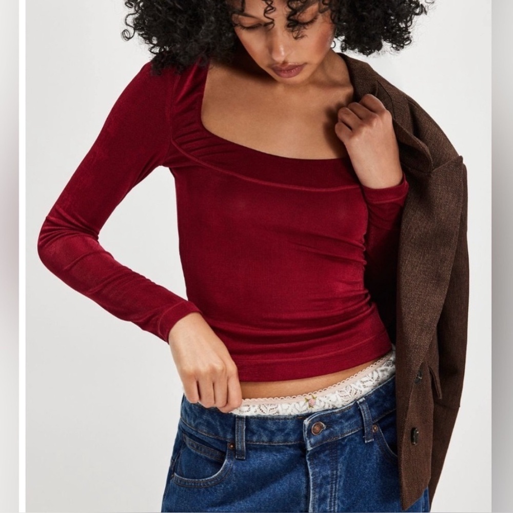Free people intimately By The‎ Way Long Sleeve Top Small Red